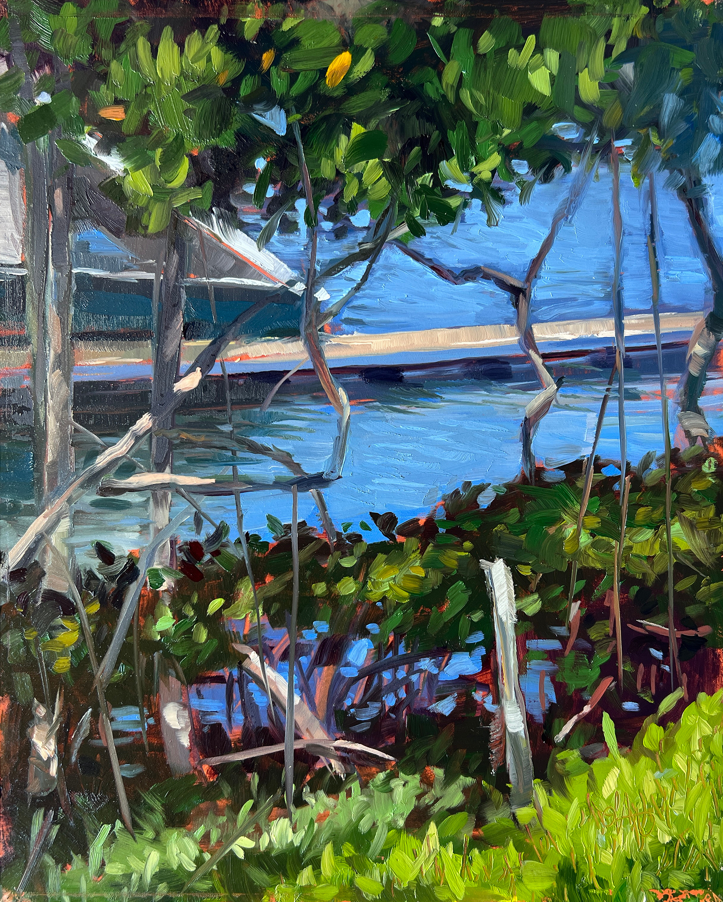 Mangrove Moment, 2023
10 x 8 in. Oil on Panel
Painted En Plein Air
Lighthouse Art Center Plein Air Festival, Quick Draw Event
Harbourside Place - Jupiter, FL
$325